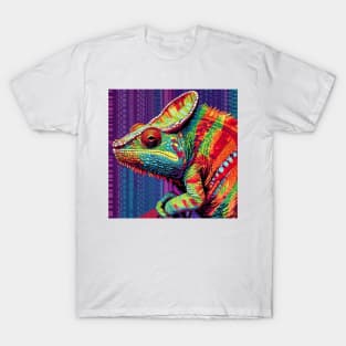 Reptile Lover and Lizard Lover Op Art Chameleon T-Shirt